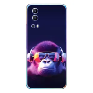 Чехол с Обезьянами Vivo Y72 - (AlphaPrint) (Стильная обезьяна)