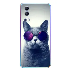Чехол с принтом для Vivo Y72 (AlphaPrint) Модные коты (Стильный кот)