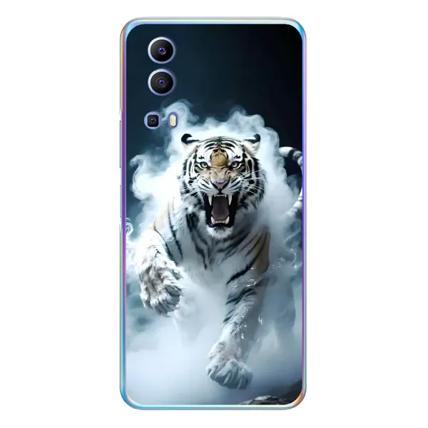 Чохол з принтом «Білий тигр у диму» для Vivo Y72 Чохол з принтом «Білий тигр у диму» для Vivo Y72