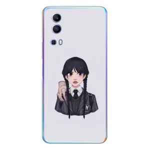 Чехлы Венсдей на Vivo Y72 Уэнсдей (AlphaPrint) (Уэнздей и Вещь)