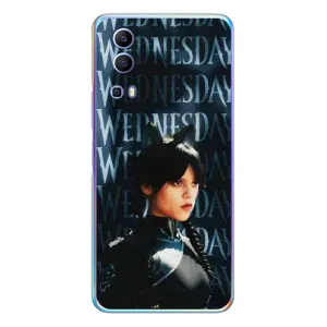 Чехлы Венсдей на Vivo Y72 Уэнсдей (AlphaPrint) (Уэнздей кошка)