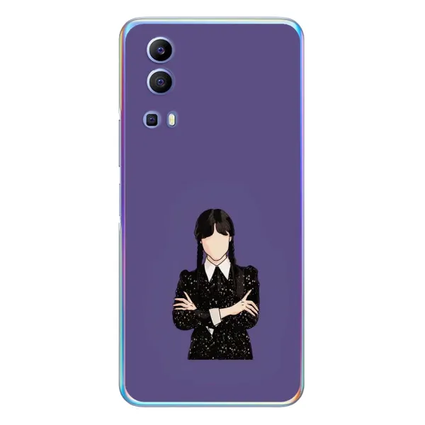 Чехол с принтом «Уэнздей в черном» для Vivo Y72 Чехол с принтом «Уэнздей в черном» для Vivo Y72