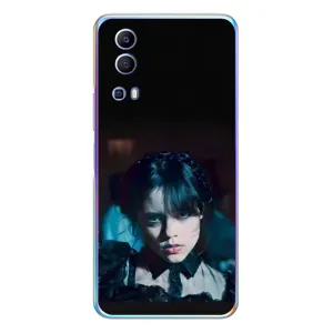 Чехлы Венсдей на Vivo Y72 Уэнсдей (AlphaPrint) (взгляд Уэнздей)