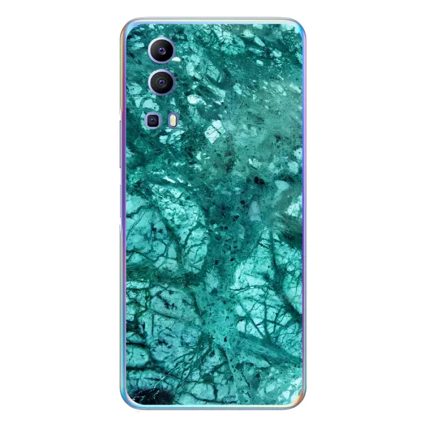 Чехол с принтом «Зеленый мрамор» для Vivo Y72