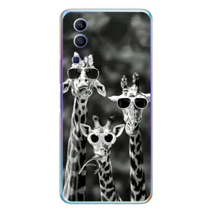 Силіконовий чохол з КАРТИНКАМИ літо для Vivo Y72 (AlphaPrint) (Жирафи в окулярах)