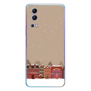 Новогодние, Праздничные Чехлы для Vivo Y72 - 2024 год (Зимний город)