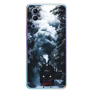 Новогодние, Праздничные Чехлы для Vivo Y72 - 2024 год (Зимний поезд)