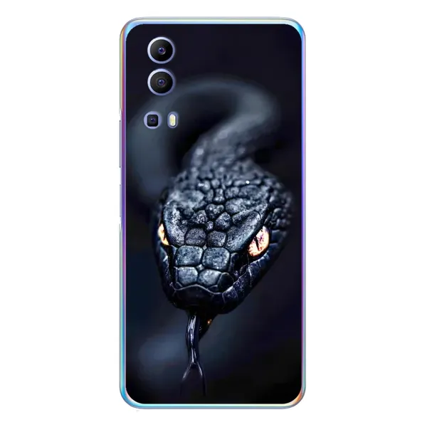Чохол з принтом «Чорна змія» для Vivo Y72 Чохол з принтом «Чорна змія» для Vivo Y72