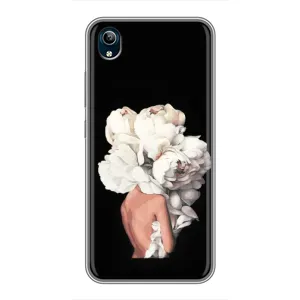 Чехлы (ART) Цветы на ViVO Y91C (VPrint) (Белые цветы)