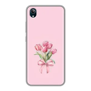Чехол с розовым рисунком для ViVO Y91C (Букет цветов)