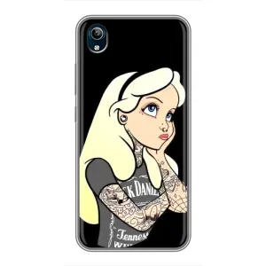 Чехол с печатью для ViVO Y91C - (Мода) (AlphaPrint) (Девочка в тату)
