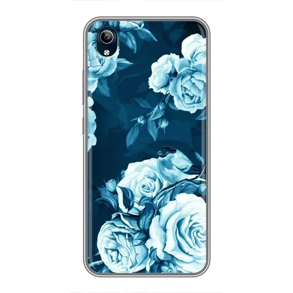Чехол с принтом «Голубые Бутоны» для Vivo Y91C