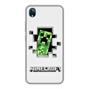 Чохол Майнкрафт на ViVO Y91C (AlphaPrint) Minecraft (кріпер Майнкрафт)