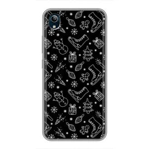 Новогодние, Праздничные Чехлы для ViVO Y91C - 2024 год (Новогодний фон)