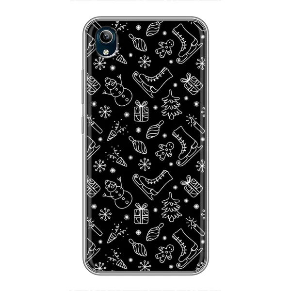 Чехол с принтом «Новогодний фон» для Vivo Y91C