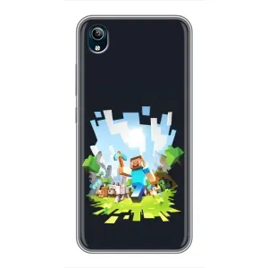 Чохол Майнкрафт на ViVO Y91C (AlphaPrint) Minecraft (персонажі Minecraft)