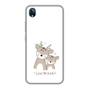 Чехол с принтом «Оленята мама и малыш» для Vivo Y91C