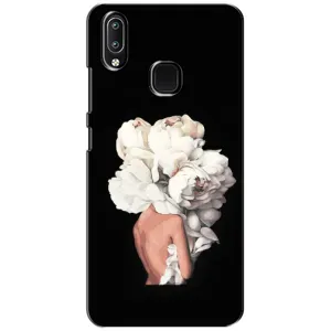 Чехлы (ART) Цветы на ViVO Y93 Lite (VPrint) (Белые цветы)
