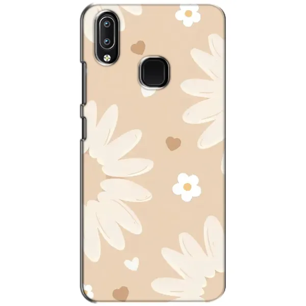 Чехол с принтом «Бежевые цветы» для Vivo Y93 Lite