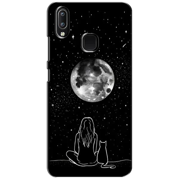 Чохол з принтом «Дівчина з котом» для Vivo Y93 Lite