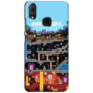 Чехол Майнкрафт на ViVO Y93 Lite (AlphaPrint) Minecraft (фон Minecraft)