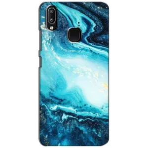 Мраморный чехол на ViVO Y93 Lite (VPrint) (Голубой мрамор)