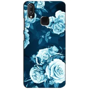 Чехлы (ART) Цветы на ViVO Y93 Lite (VPrint) (Голубые Бутоны)