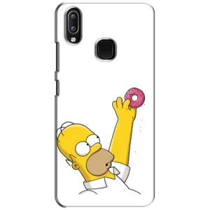 Чехол с Симпсонами для ViVO Y93 Lite (VPrint) (Гомер с пончиком)