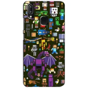 Чехол Майнкрафт на ViVO Y93 Lite (AlphaPrint) Minecraft (Коллаж Майнкрафт)