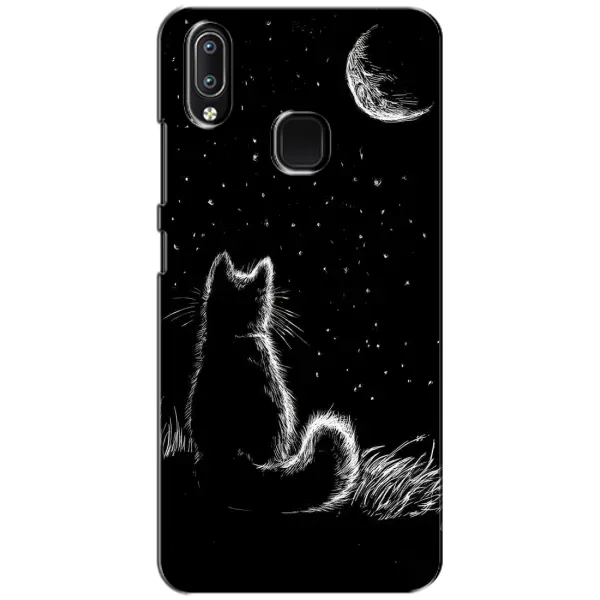 Чехол с принтом «Котик и луна» для Vivo Y93 Lite