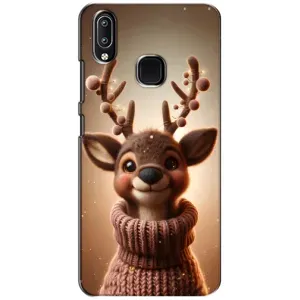 Яскравий чохол для Vivo Y93 Lite з Зимові Оленята (Олень в светрі)