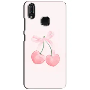 Чехол с розовым рисунком для ViVO Y93 Lite (Розовые вишни)