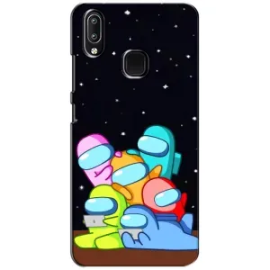 Чехол Амонг Ас для ViVO Y93 Lite (AlphaPrint) (Скины в космосе)