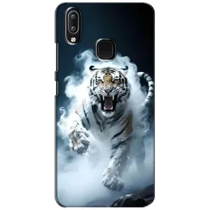 Чехол с картинкой «Хищники» для ViVO Y93 Lite (Белый тигр в дыму)