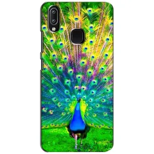 Чехол с птицами на ViVO Y93 Lite (VPrint) (Яркий Павлин)