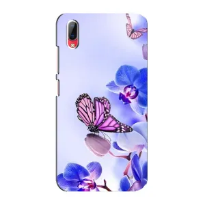 Чехлы с Цветами для Vivo Y93 / Y93S (VPrint) (Бабочка на цветочке)