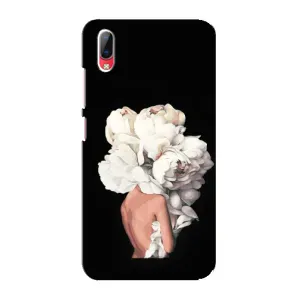 Чехлы (ART) Цветы на Vivo Y93 / Y93S (VPrint) (Белые цветы)