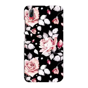 Чехлы с Цветами для Vivo Y93 / Y93S (VPrint) (Цветочки на черном)