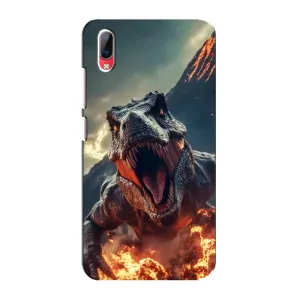 Чехол с картинкой «Хищники» для Vivo Y93 / Y93S (Огненный динозавр)