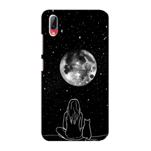 Чехол с рисунком кот на Vivo Y93 / Y93S (Девушка с котом)