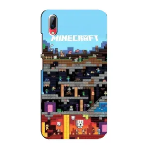 Чехол Майнкрафт на Vivo Y93 / Y93S (AlphaPrint) Minecraft (фон Minecraft)