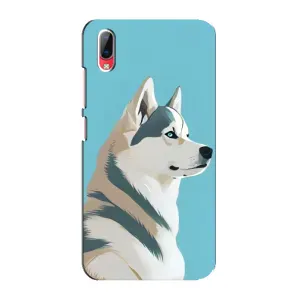 Чехол с Хаски для Vivo Y93 / Y93S - (AlphaPrint) (Хаски арт)