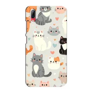 Чехол с рисунком кот на Vivo Y93 / Y93S (Коллаж котов)