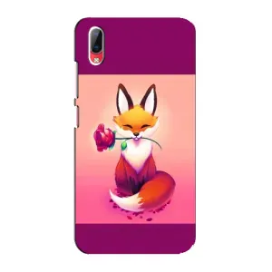 Чехлы с картинкой Лисички для Vivo Y93 / Y93S (VPrint) (Лисичка с розочкой)