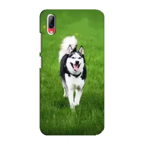 Чехол с Хаски для Vivo Y93 / Y93S - (AlphaPrint) (Радостный Хаски)