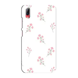 Чехол с розовым рисунком для Vivo Y93 / Y93S (Розовые цветы)