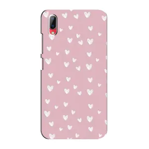 Чехол с розовым рисунком для Vivo Y93 / Y93S (Сердечки на розовом)