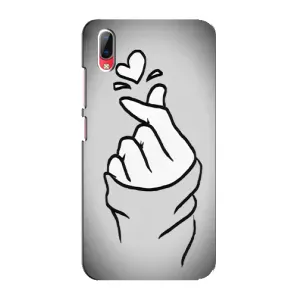Чехол с принтом для Vivo Y93 / Y93S (AlphaPrint - Знак сердечка) (Значок Love)