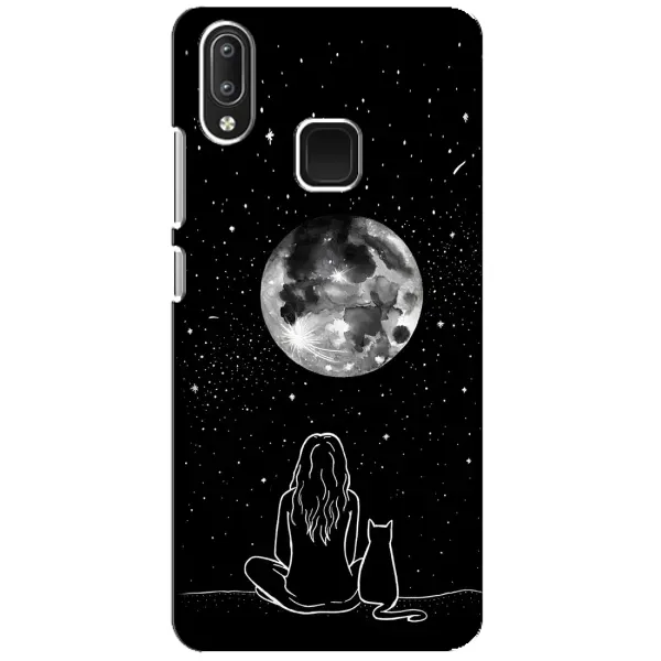 Чохол з принтом «Дівчина з котом» для Vivo Y95