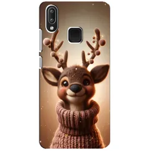 Яскравий чохол для Vivo Y95 з Зимові Оленята (Олень в светрі)